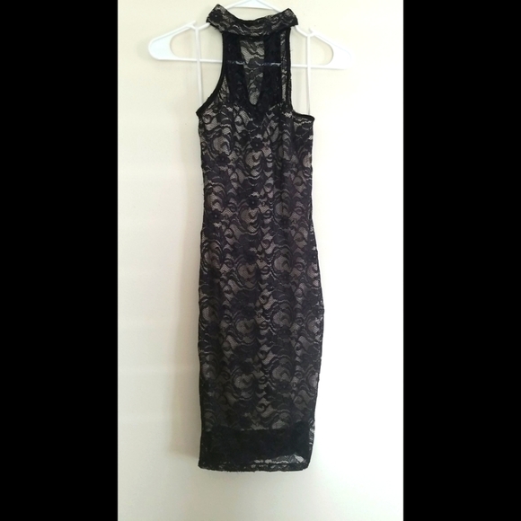 NEW LISTING! HotMiamiStyles Nude Illusion Lace Dress - Picture 10 of 16